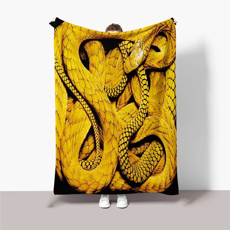 3D Реалистичное Страшное Плотное Одеяло Из Змеиного Гнезда, Мягкая Пушистая Фланель, Дикая Рептилия, Змеиная Печать, Диван-Кровать, Одеяла, Покрывало