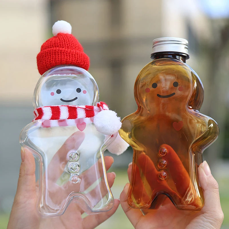 Симпатичный пряничный человечек, чашка для питья, портативный шейкер, бутылка для напитков, бутылка для чая с молоком, бутылка для воды, домашняя пара, Рождественские подарки