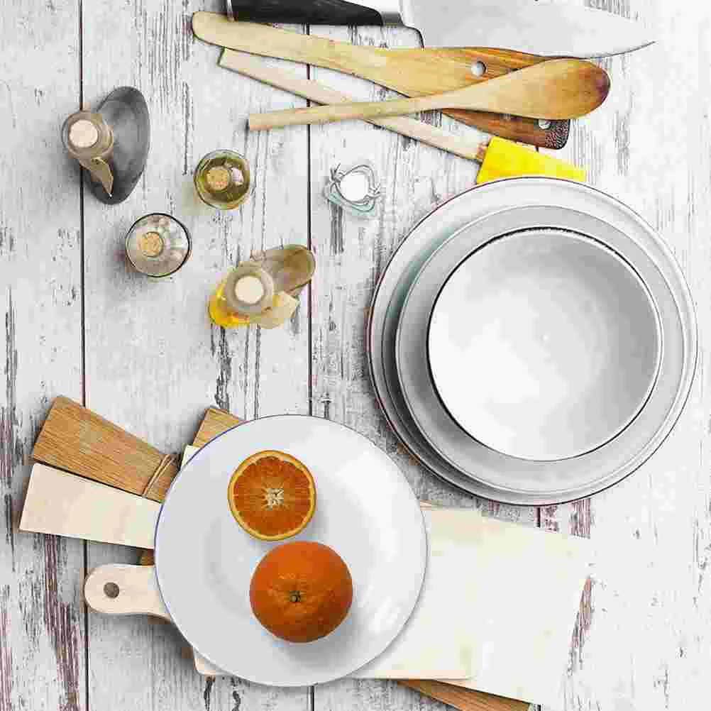 4 шт. Винтажная декоративная эмалированная тарелка в стиле ретро, тарелки, подносы, блюда для закусок, приготовленные на пару белого цвета