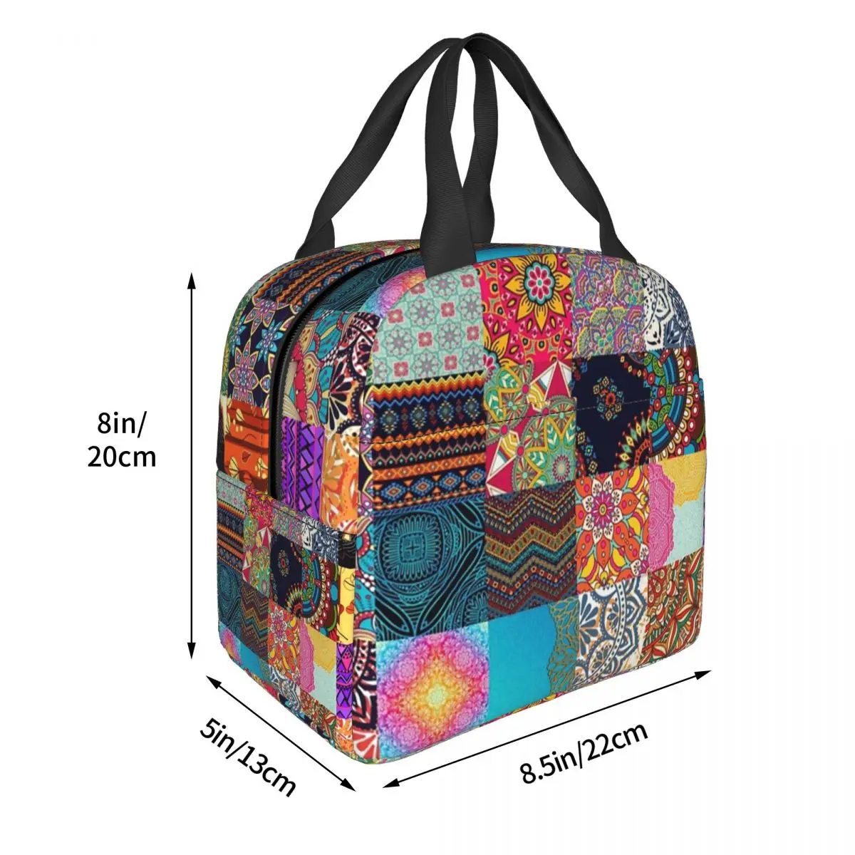 2023 Новая Африканская Анкара в стиле Пэчворк с этническим принтом, Изолированная сумка для ланча с Африканскими узорами, термоохладитель для ланча, сумка для пикника в офисе