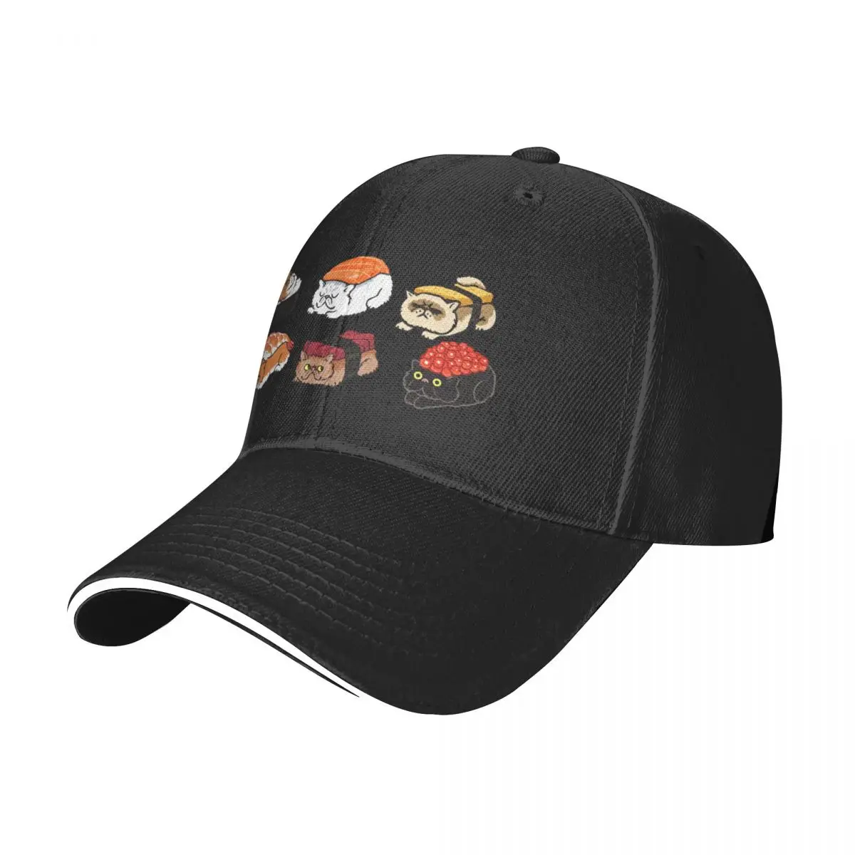 Новая бейсболка для суши с персидским котом, изготовленная на заказ кепка от солнца, Солнцезащитная кепка, женская пляжная кепка, мужская