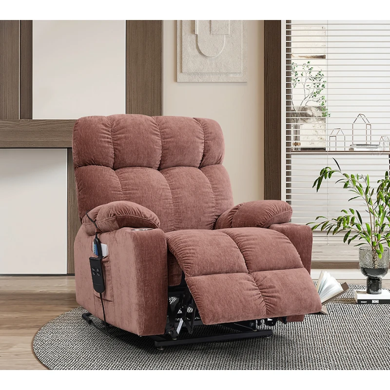 Кресло с откидной спинкой с двойным двигателем OKIN Power Lift для пожилых людей в Бесконечном положении Лежа На 180 ° с Откидным креслом с Тепловым Массажем для гостиной