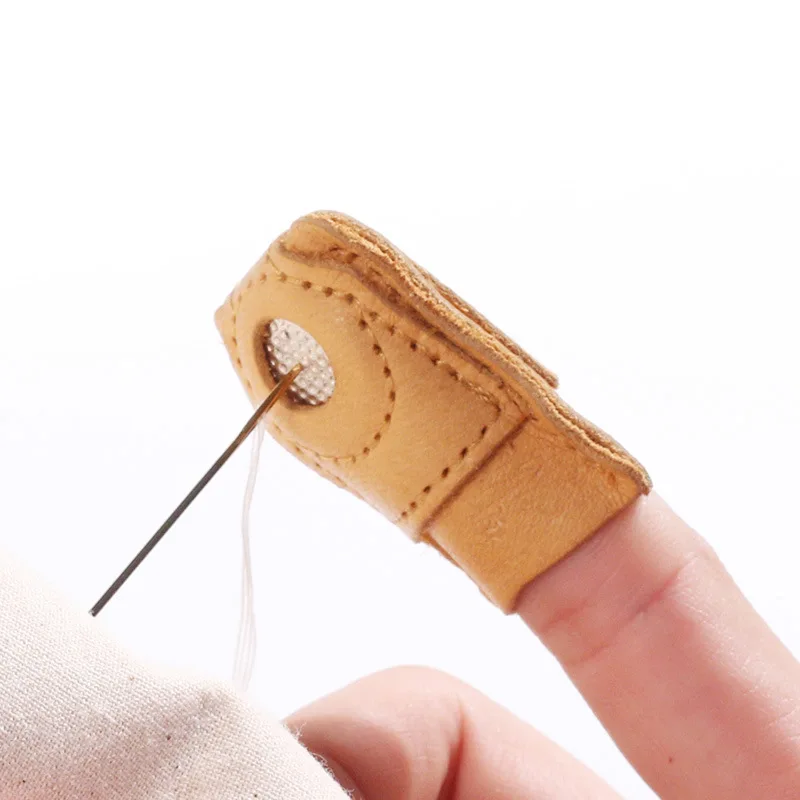 4 Шт. Швейный Наперсток Защита Для Пальцев Кожаный Монетный Наперсток Подушечки Для Пальцев Монетный Наперсток Защита для Knitti DIY Швейные Инструменты