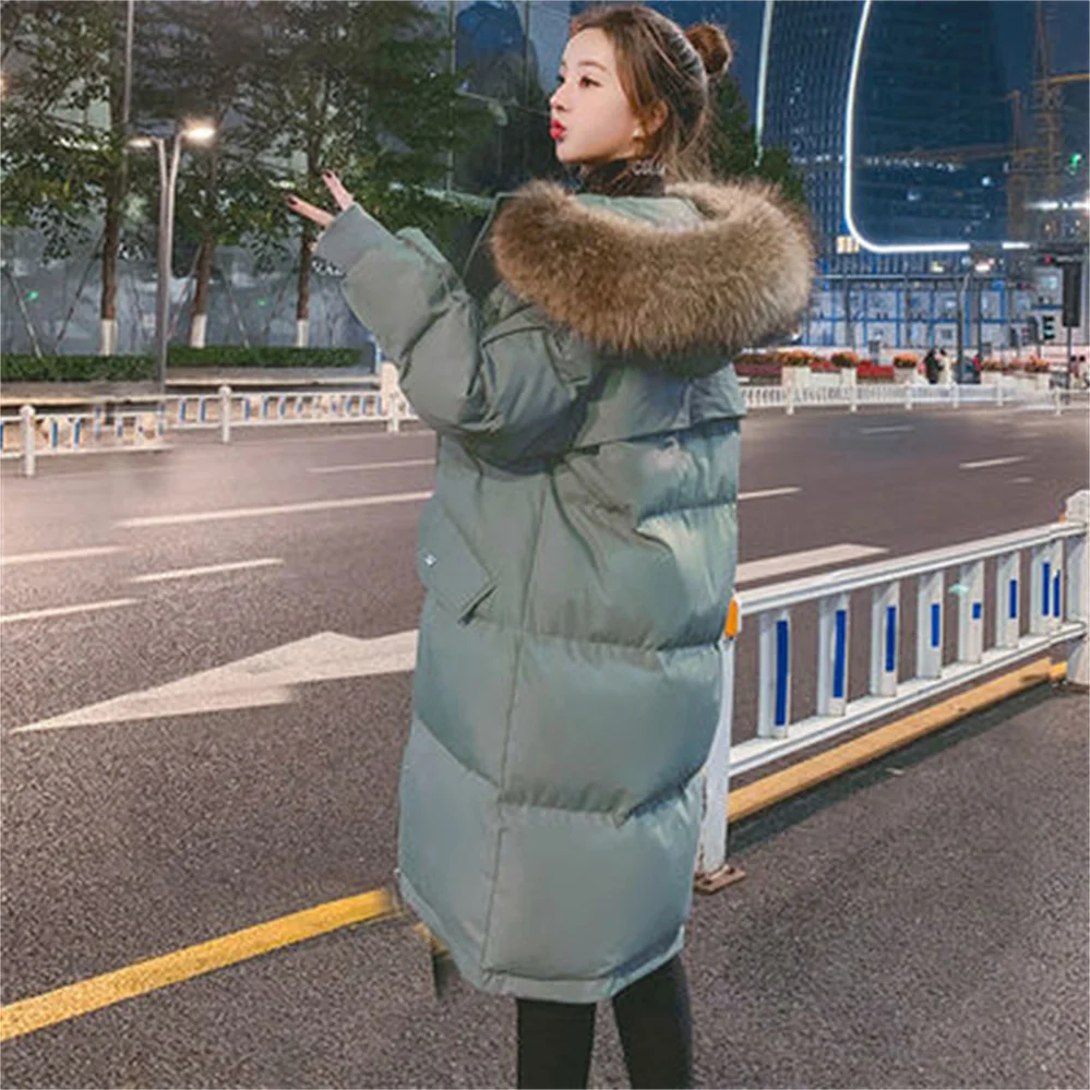 Зимняя куртка, Новая свободная куртка с хлопковой подкладкой, женская утепленная Студенческая пуховая куртка средней длины, Корейская стеганая куртка H450