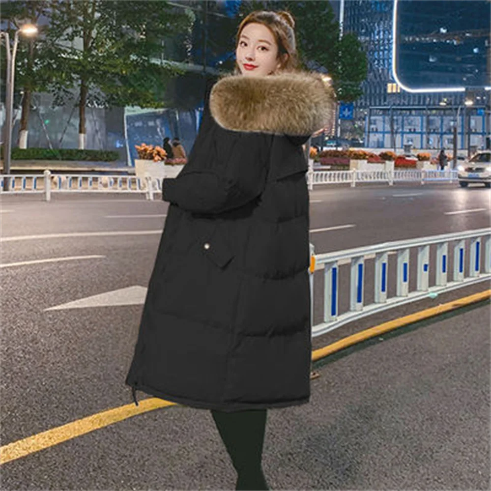 Зимняя куртка, Новая свободная куртка с хлопковой подкладкой, женская утепленная Студенческая пуховая куртка средней длины, Корейская стеганая куртка H450