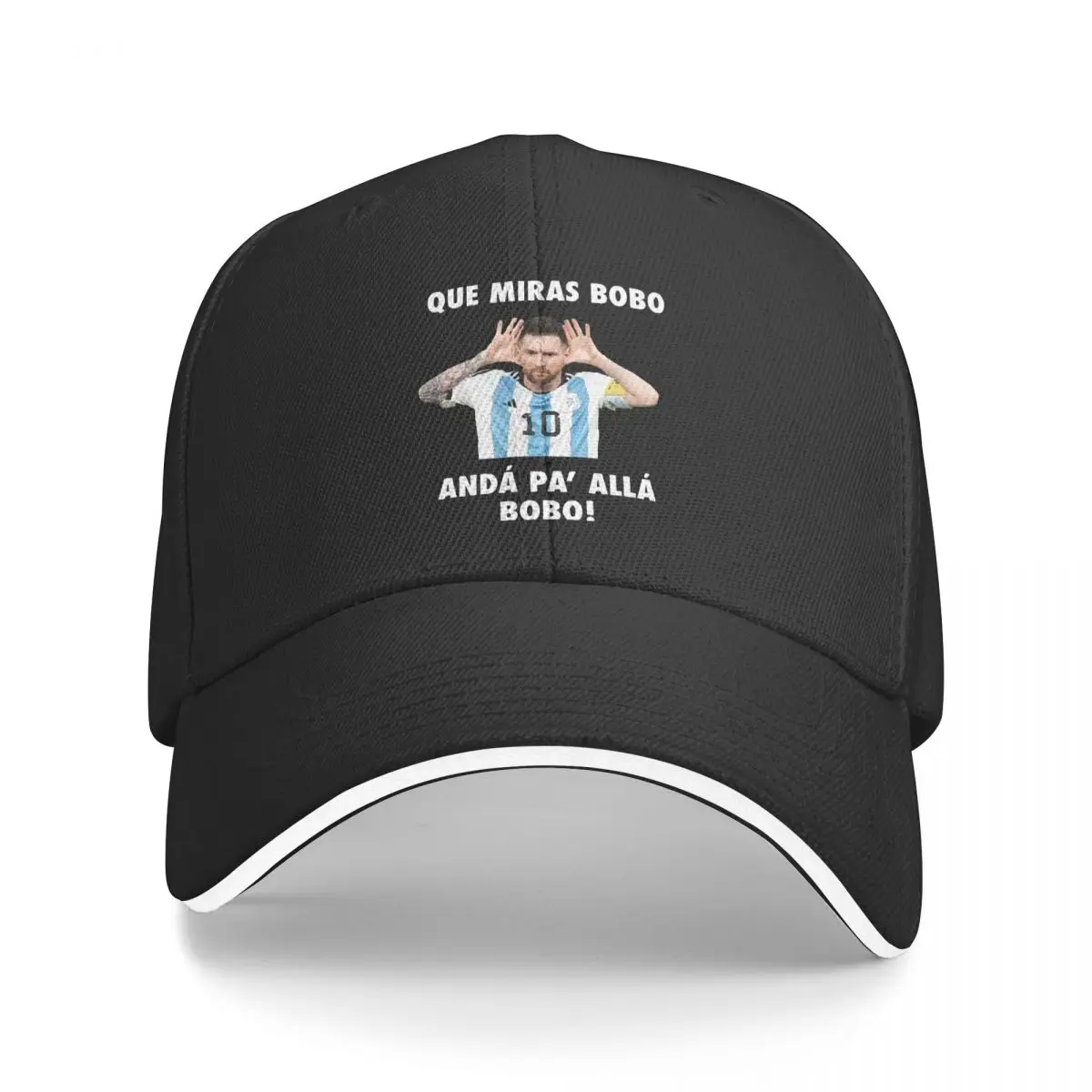 Бейсболки Que Miras Bobo Повседневные Messi Argentina 10 Сэндвич-шляпа Унисекс Регулируемая Шляпа для папы для тренировок