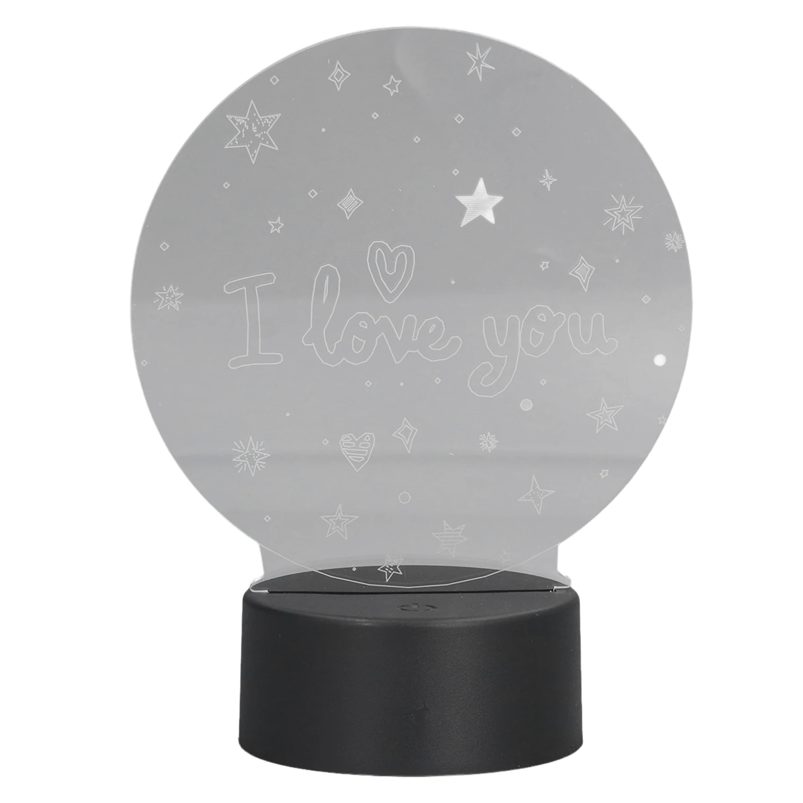 3D ночник Декоративная лампа с питанием от USB акриловая яркая красочная на День Святого Валентина для ребенка, для гостиной, для подарка на День рождения