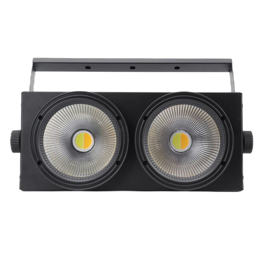 6 шт./лот COB LED 2x100 Вт Аудитория DMX Light 2 глаза COB Blinder Light Дополнительный управляющий светодиод индивидуально для концерта, дискотеки и вечеринки