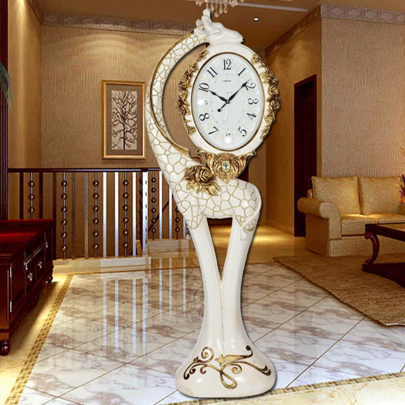 Часы Гостиная Современный Простой Европейский Декор Вилла Вертикальные Большие Часы Украшение Дома Мебель Настольные Часы