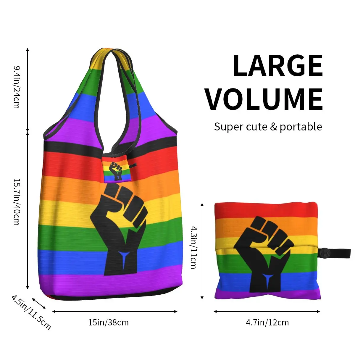 Black Lives Matter BLM Pride Сумки Для покупок С продуктами Kawaii Shopper Сумки Через плечо Большая Портативная ЛГБТ-Радужная сумка