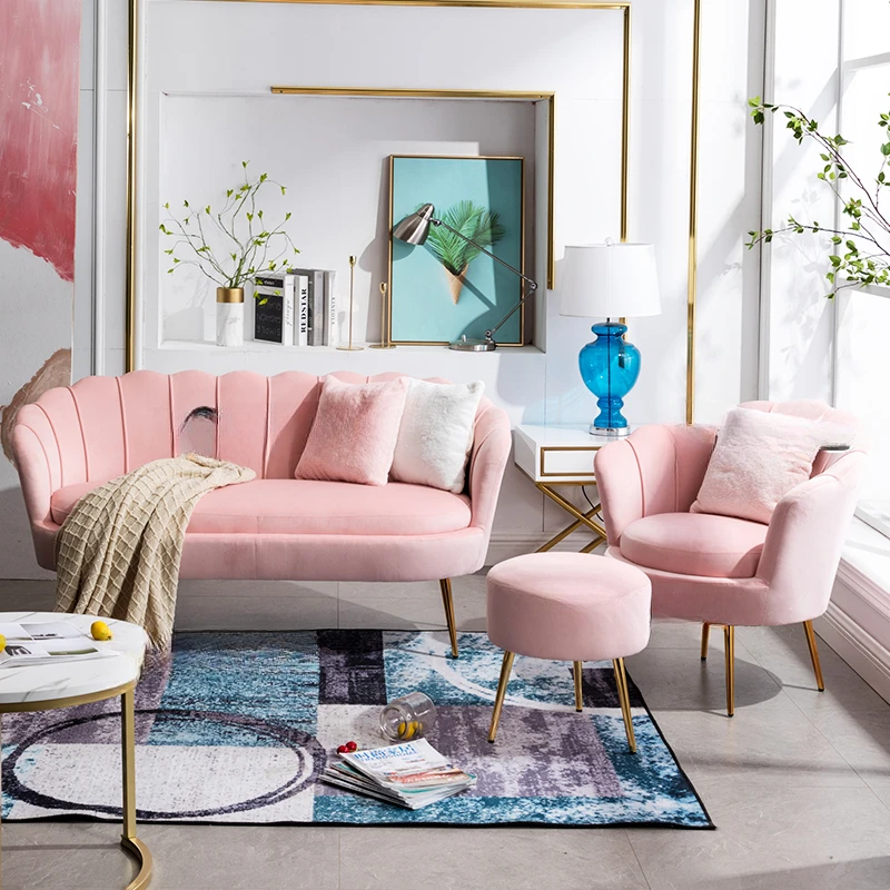Современные Мини-диваны для маленькой гостиной с односпальным Ленивым креслом Розовые Кресла-скамейки С откидной спинкой Muebles Hogar Nordic Furniture YR50LS