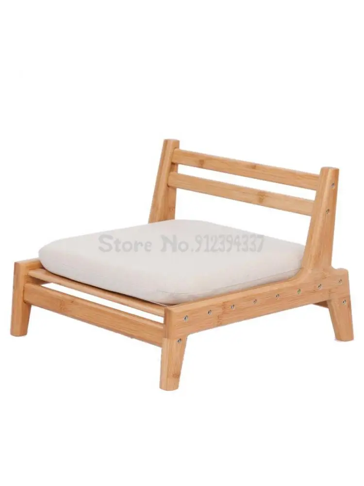 Японский стиль бамбуковый стул из цельного дерева с одинарной спинкой, многофункциональный стул для отдыха, гостиная, домашний маленький стул с низким сечением