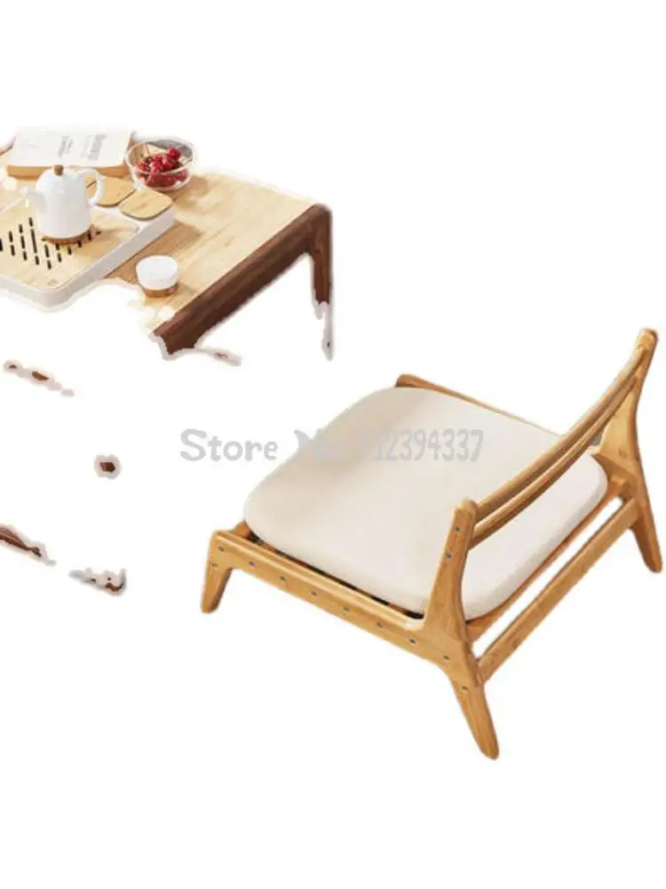 Японский стиль бамбуковый стул из цельного дерева с одинарной спинкой, многофункциональный стул для отдыха, гостиная, домашний маленький стул с низким сечением