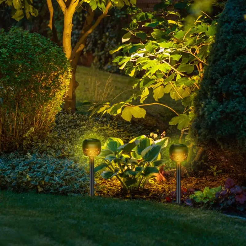 Солнечные садовые фонари, уличные светильники на солнечной энергии, IP65 Водонепроницаемые наружные светильники на солнечной дорожке для ландшафтного внутреннего дворика и сада